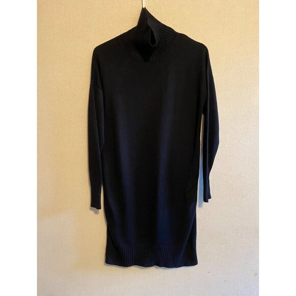 Lululemon Keep It Cozy Black Long Sleeved Turtleneck Cashmere Blend Sweater Dres - Picture 5 of 8